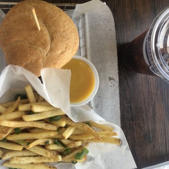 Epik Burger - Vegan cheese fries with the cheese sauce on the side - Burgers Near Me - Jacksonville, Florida