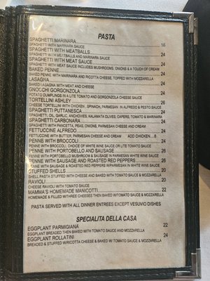 Menu photo 7 Mamma Onesta's Italian Restaurant Canton, GA
