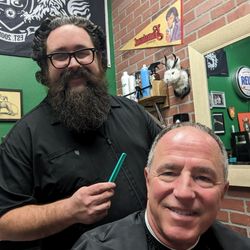 Nomadic Barber - Phil crafting a msterpiece!