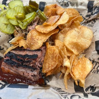 Mitch’s Texas Style Bbq - My left over brisket, pork, and potato chips for dinner.. - Barbeque Near Me - Amarillo, Texas Mitch’s Texas Style Bbq - My left over brisket, pork, and potato chips for dinner.. - Barbeque Near Me - Amarillo, Texas