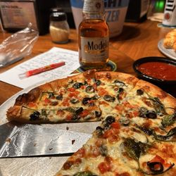 Peace of Pie on Hartwell - Bohemian no onions add black olives.. beer..bingo and good vibes