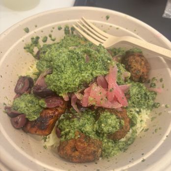 CAVA - Salmon bowl with falafel!! - Mediterranean Near Me - Kendall, Florida CAVA - Salmon bowl with falafel!! - Mediterranean Near Me - Kendall, Florida