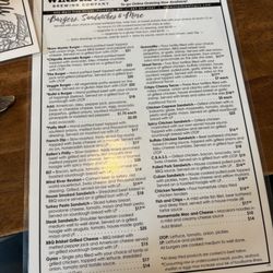 Wind River Brewing - Menu as of August 23, 2024