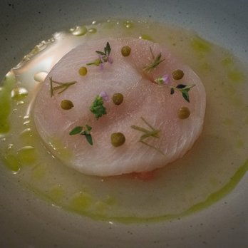 Restaurant Marv og Ben - Halibut, tomatoes and pickled pine - Scandinavian Near Me - Copenhagen, 84 Restaurant Marv og Ben - Halibut, tomatoes and pickled pine - Scandinavian Near Me - Copenhagen, 84