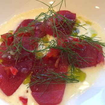 The Blue Hen - Tuna crudo - American Near Me - Rehoboth Beach, Delaware The Blue Hen - Tuna crudo - American Near Me - Rehoboth Beach, Delaware
