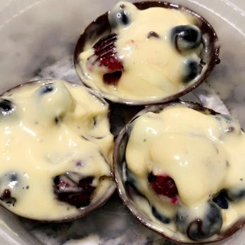 Xchocol'Art - Passionfruit tartlets - melted and a little worse for the wear, but tasty nonetheless! - Chocolatiers & Shops Near Me - Carmel, Indiana Xchocol'Art - Passionfruit tartlets - melted and a little worse for the wear, but tasty nonetheless! - Chocolatiers & Shops Near Me - Carmel, Indiana