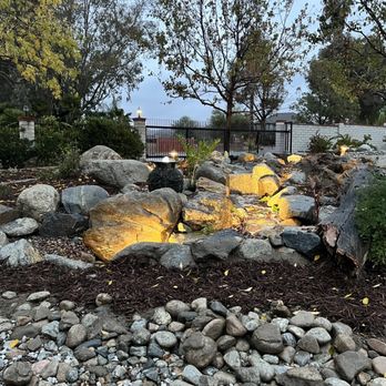 Columbia Water Gardens - Front yard pondless waterfall - Landscaping Near Me - Beaumont, California