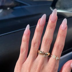 Galaxy Nail Bar - Inspo picture- said I want translucent and not just a solid color painted.
