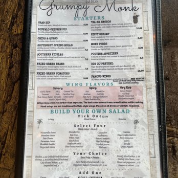 The Grumpy Monk - Menu cover - Bars Near Me - Myrtle Beach, South Carolina The Grumpy Monk - Menu cover - Bars Near Me - Myrtle Beach, South Carolina