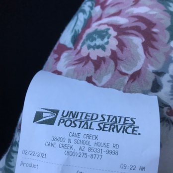 US Post Office - Receipt - Post Offices Near Me - Cave Creek, Arizona