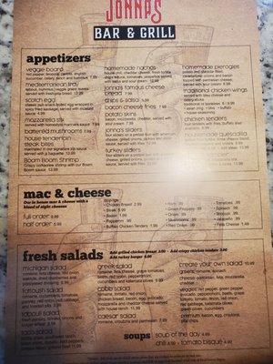 Menu photo 6 Jonnas Bar & Grill New Hudson, MI Menu photo 6 Jonnas Bar & Grill New Hudson, MI