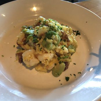Plan B Restaurant - Saffron risotto with prawns and mushrooms. - French Near Me - Sacramento, California