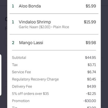 NALA'S - What I was supposed to get..thanks Uber Eats for NOTHING. - Indian Near Me - Cedar Park, Texas