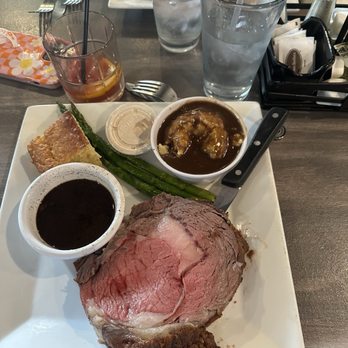 Aircraft Grill - Delicious prime rib with mashed potatoes and asparagus. I highly recommend this place. - Barbeque Near Me - Moline, Illinois Aircraft Grill - Delicious prime rib with mashed potatoes and asparagus. I highly recommend this place. - Barbeque Near Me - Moline, Illinois