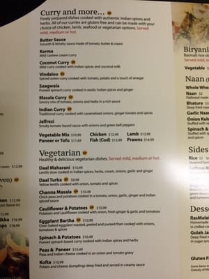 Menu photo 3 Turmeric Indian Cuisine Victoria, BC Menu photo 3 Turmeric Indian Cuisine Victoria, BC