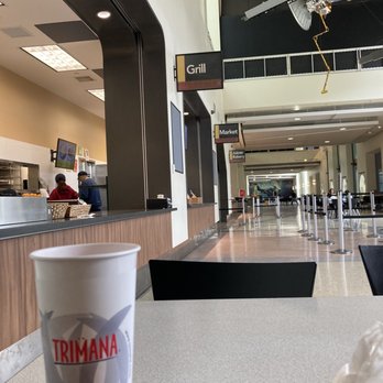 Trimana - The choice of tables in the food court area. Lovely satellite models above to look at! - Mexican Near Me - Los Angeles, California