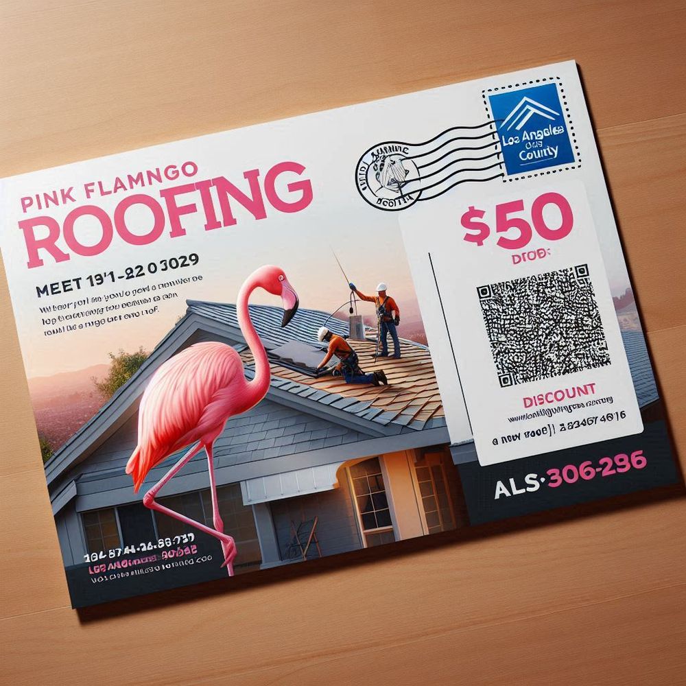 Slide of Pink Flamingo Roofing