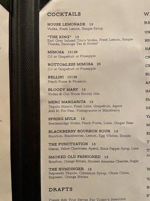 Menu photo 1 The Merc Saratoga Springs, NY Menu photo 1 The Merc Saratoga Springs, NY