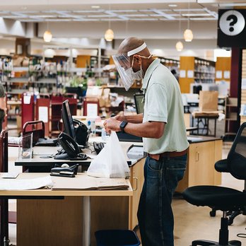 Monroe County Public Library - Preparing items for curbside pickup. - Libraries Near Me - Bloomington, Indiana