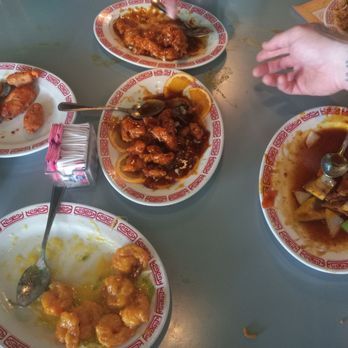 Heng Fat - What's left of walnut shrimp, orange chicken, spicy wings, prok fried rice and chowmein. - Chinese Near Me - Sacramento, California Heng Fat - What's left of walnut shrimp, orange chicken, spicy wings, prok fried rice and chowmein. - Chinese Near Me - Sacramento, California