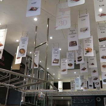 L'Avant Comptoir - Menu on the ceiling! - Tapas Bars Near Me - Paris, 75