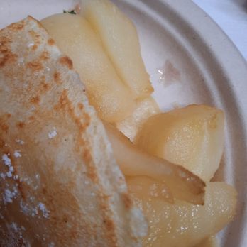 Muffin Granny - Pear and brown sugar crepe. Bland and tender crisp pears. - Creperies Near Me - Vancouver, British Columbia
