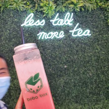 Boba Box - Watermelon Green Tea - Coffee & Tea Near Me - Monrovia, California Boba Box - Watermelon Green Tea - Coffee & Tea Near Me - Monrovia, California