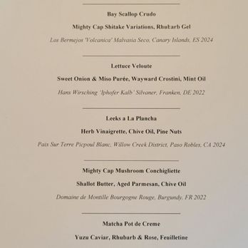 Les Petites Canailles - June 2025 tasting menu - French Near Me - Paso Robles, California Les Petites Canailles - June 2025 tasting menu - French Near Me - Paso Robles, California