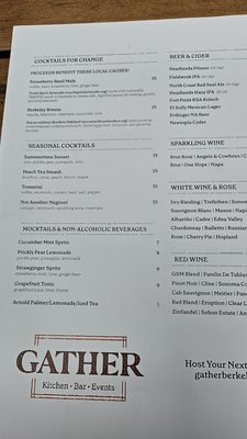 Menu photo 8 Gather Berkeley, CA