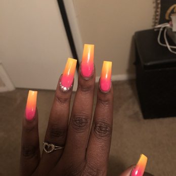 Nail Boulevard - A ombré set done prior by another tech which she tried to duplicate - Nail Salons Near Me - Jacksonville, Florida