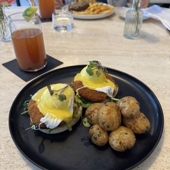 The Club On Post - Ambiance and michelada eggs Benedict - New American Near Me - San Jose, California The Club On Post - Ambiance and michelada eggs Benedict - New American Near Me - San Jose, California