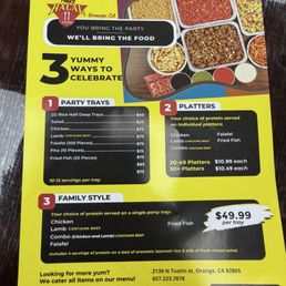 Catering options. Catering options.