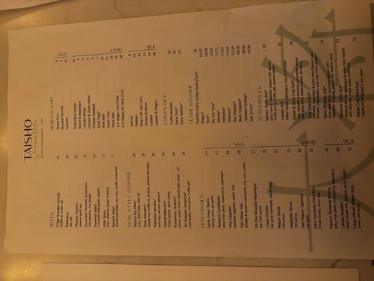 Menu photo 5 Taisho Sherman Oaks, CA