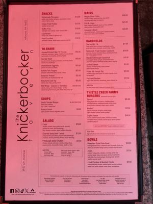 Menu photo 1 The Knickerbocker Tavern Altoona, PA