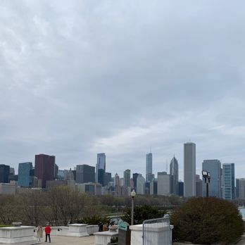 Shedd Aquarium - Outside at Shedd - beautiful view of the city and lake. - Aquariums Near Me - Chicago, Illinois