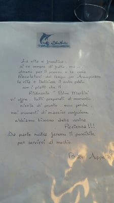 Menu photo 1 Blue Marlin San Vincenzo, BO Menu photo 1 Blue Marlin San Vincenzo, BO
