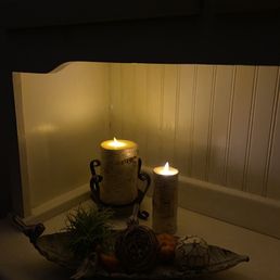 Birch flameless candles are a lovely touch!