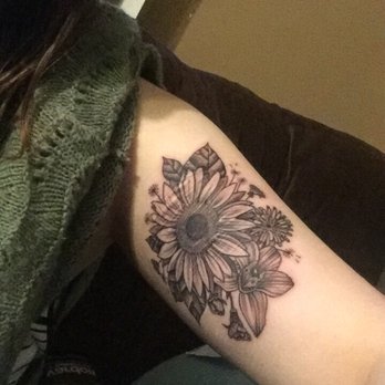 Chapter One Tattoo - Flowers as a coverup, done by Mike! - Tattoo Near Me - San Diego, California Chapter One Tattoo - Flowers as a coverup, done by Mike! - Tattoo Near Me - San Diego, California