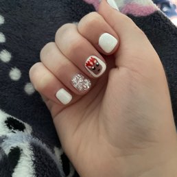 Shellac Nails with winter designs