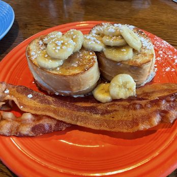 Early Birds Breakfast - Stuffed French Toast with bananas - Breakfast & Brunch Near Me - Saint Louisville, Ohio Early Birds Breakfast - Stuffed French Toast with bananas - Breakfast & Brunch Near Me - Saint Louisville, Ohio