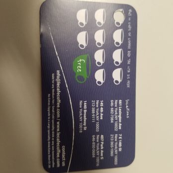Le Cafe Coffee - Free coffee card - Coffee & Tea Near Me - New York, New York Le Cafe Coffee - Free coffee card - Coffee & Tea Near Me - New York, New York