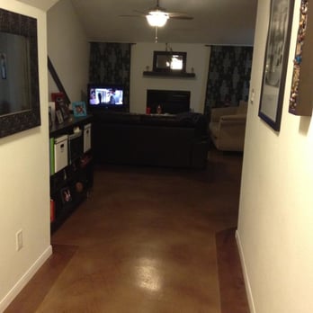 Just Concrete Floors - Jon T's entry hall showing the darker border - Flooring Near Me Just Concrete Floors - Jon T's entry hall showing the darker border - Flooring Near Me
