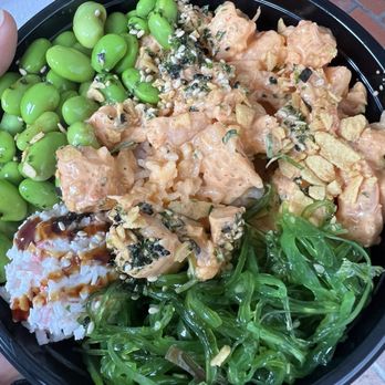Poke Fix Hawaii - Poke bowl with shrimp - Sushi Bars Near Me - Honolulu, Hawaii