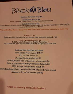 Menu photo 2 Black N Bleu Restaurant Mechanicsburg, PA Menu photo 2 Black N Bleu Restaurant Mechanicsburg, PA