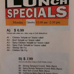 Lunch specials Lunch specials
