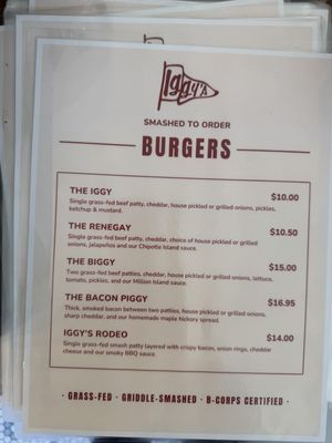 Menu photo 4 Iggys Burger San Francisco, CA
