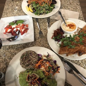 bellagreen - Hummus. Chicken enchiladas. Salad. Flourless chocolate cake. Wine. - American Near Me - Houston, Texas bellagreen - Hummus. Chicken enchiladas. Salad. Flourless chocolate cake. Wine. - American Near Me - Houston, Texas