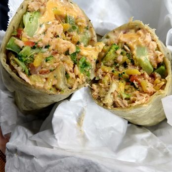 Shareef's House of Wraps - Salmon wrap smaller than it looks - Halal Near Me - Baltimore, Maryland