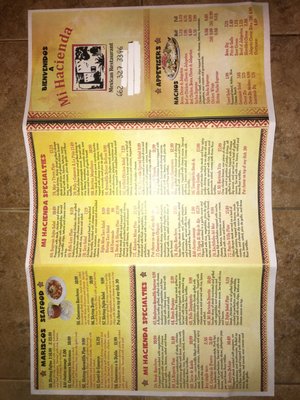 Menu photo 2 Mi Hacienda Columbus, MS Menu photo 2 Mi Hacienda Columbus, MS