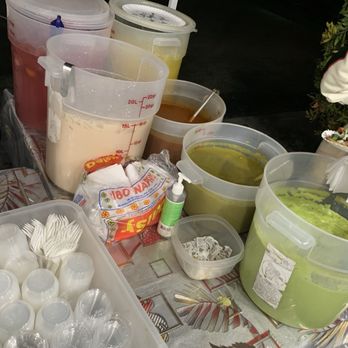Tacos El May - Salsa and horchata (Feb 2025) - Street Vendors Near Me - Westminster, California